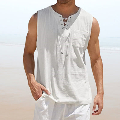 Junius® | Men'S Solid Color Drawstring Vest