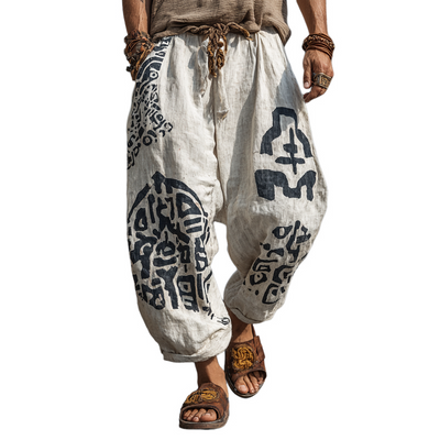 Bradley | Men'S Bohemian Print Loose Pants