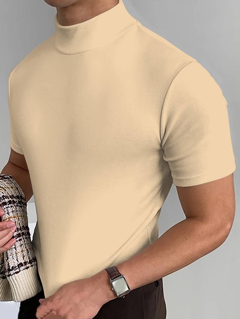 Eddy® | Elegant T-Shirt With A High Collar