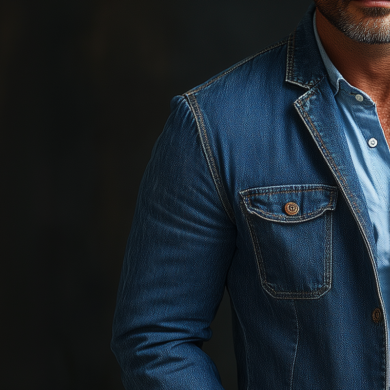 Jonathan | Men'S Vintage Washed Denim Blazer