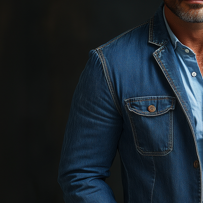 Jonathan | Men'S Vintage Washed Denim Blazer