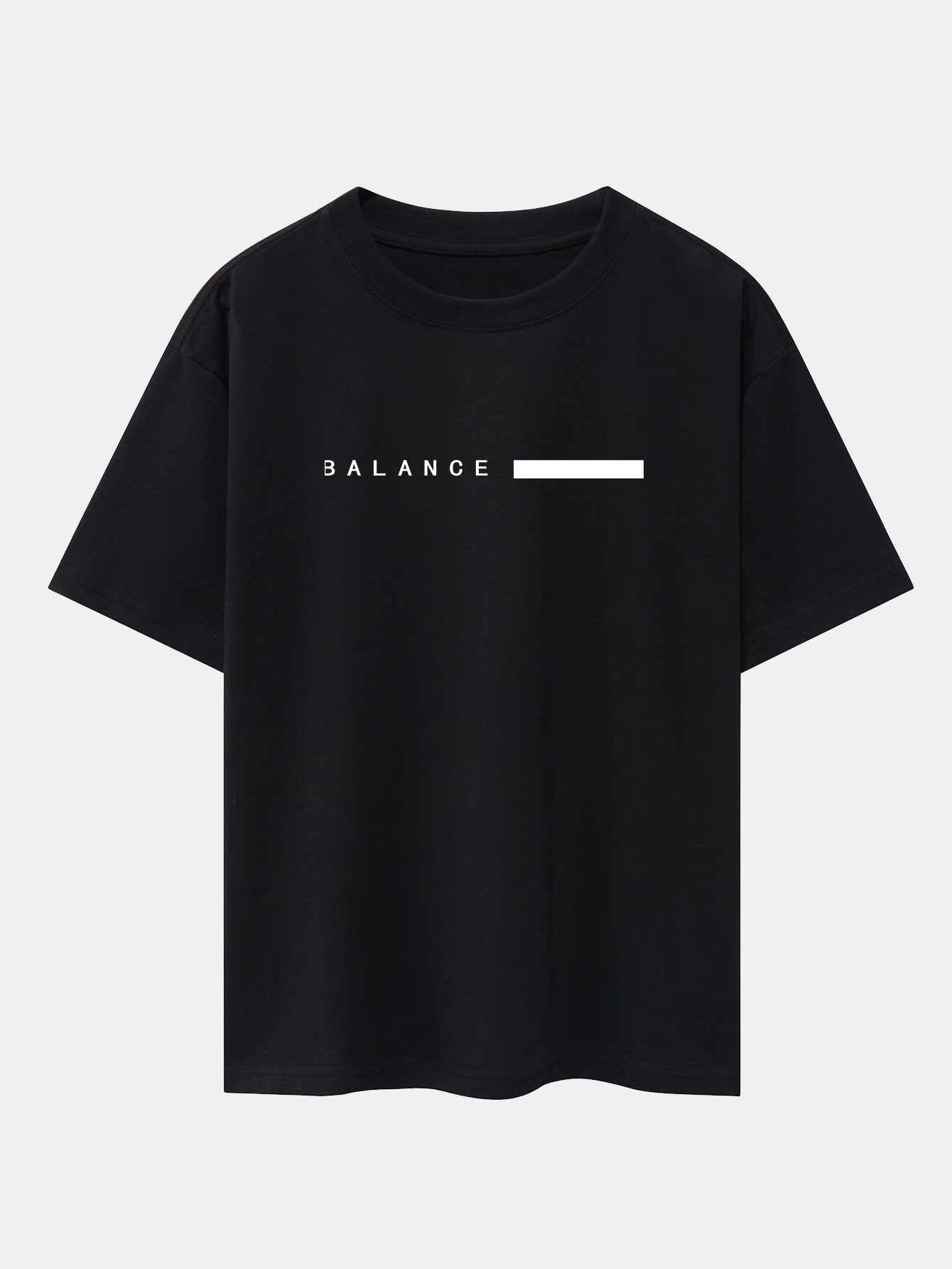 Nemesio® | Balance Stripe Print Drop Shoulder Oversize T-Shirt & Jogging Pants