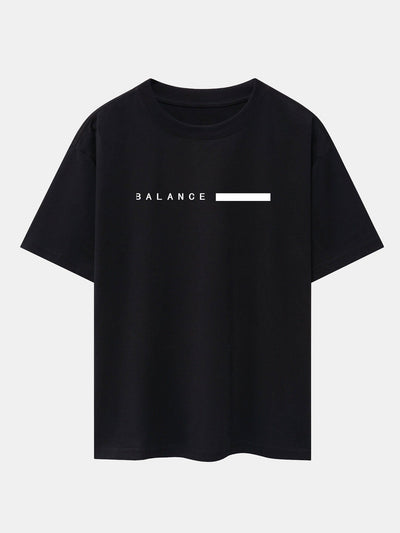 Nereo® | Balance Stripe Print Drop Shoulder Oversize T-Shirt