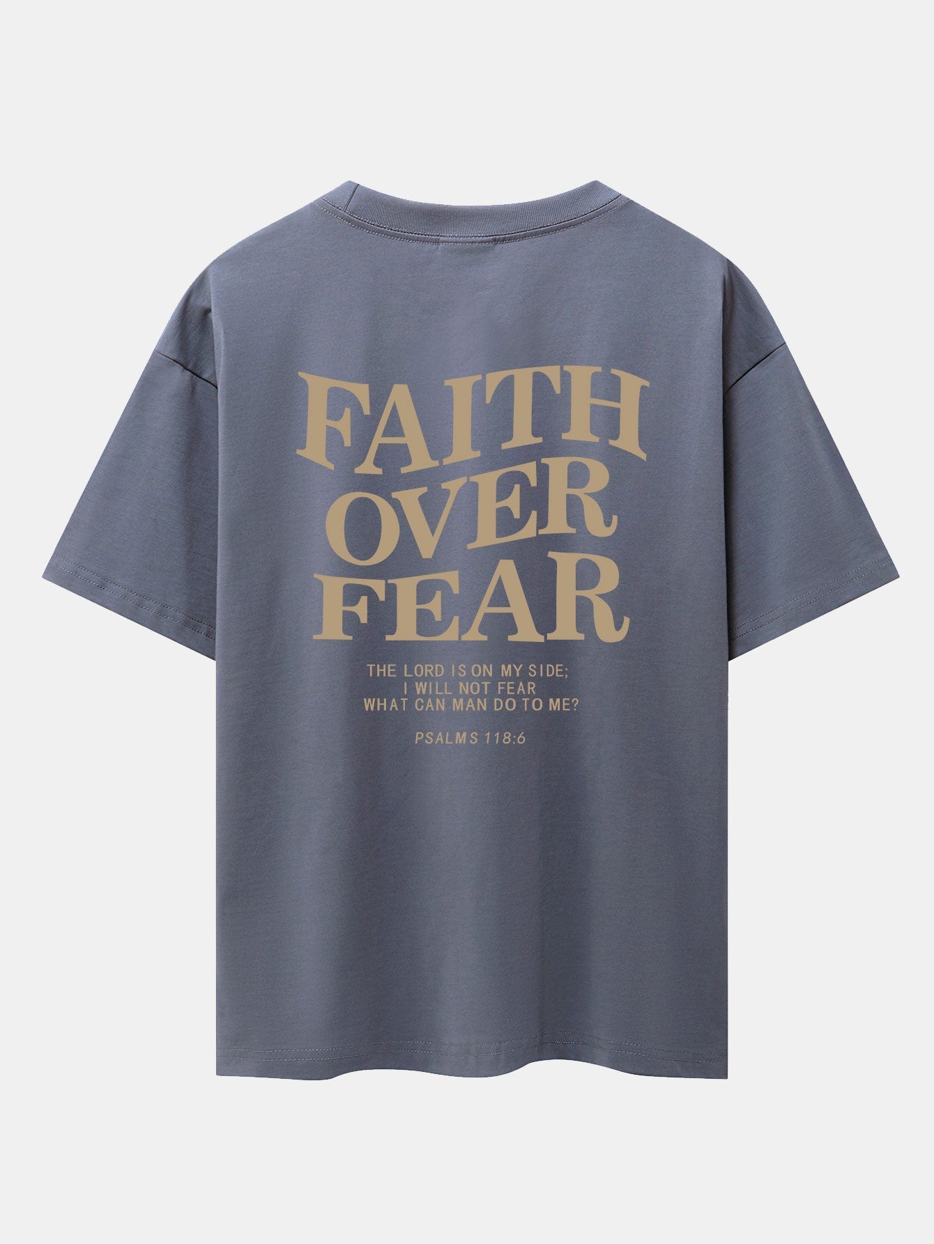 Norberto® | Faith Over Fear Print Drop Shoulder Oversize T-Shirt