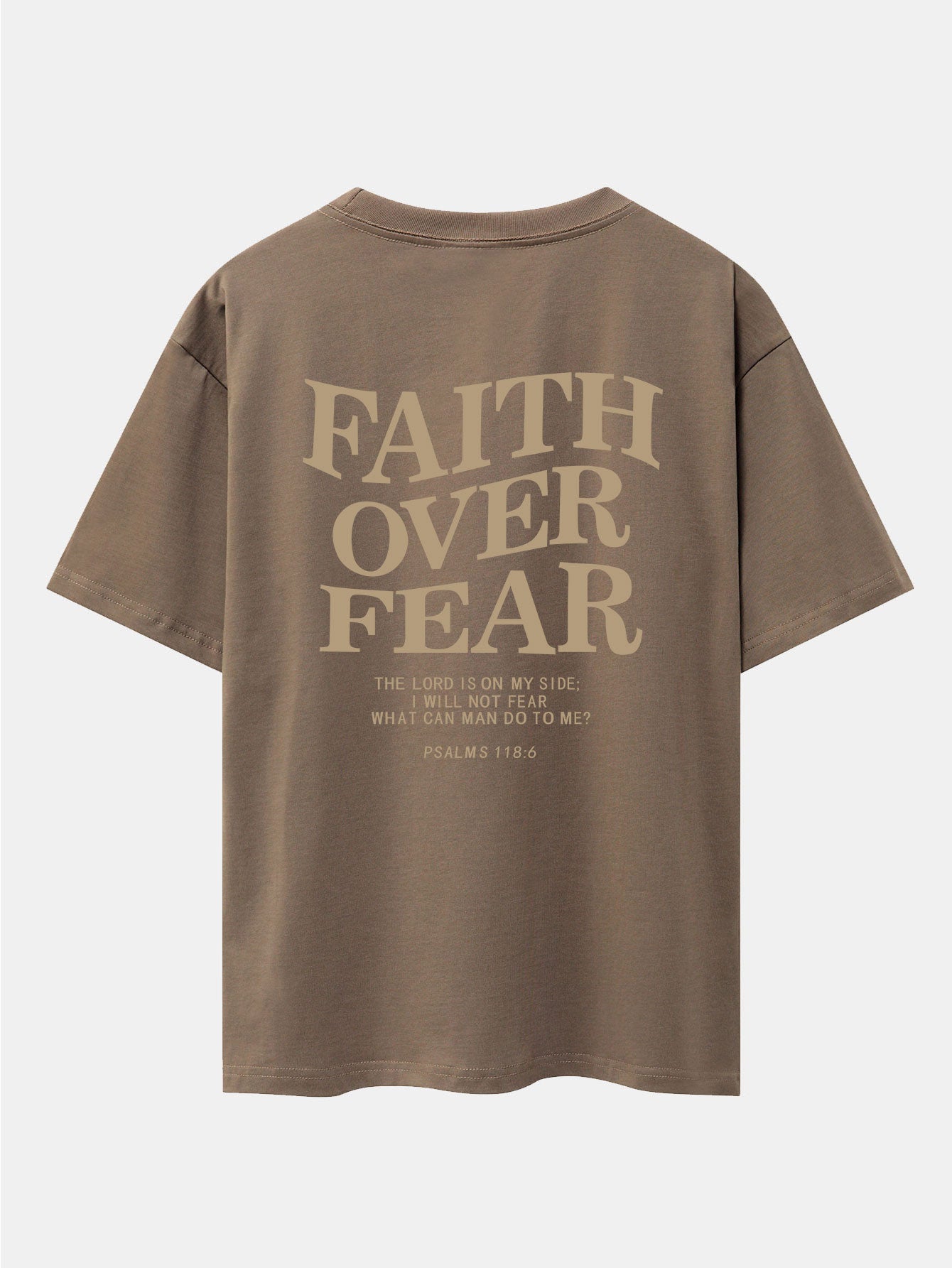 Norberto® | Faith Over Fear Print Drop Shoulder Oversize T-Shirt