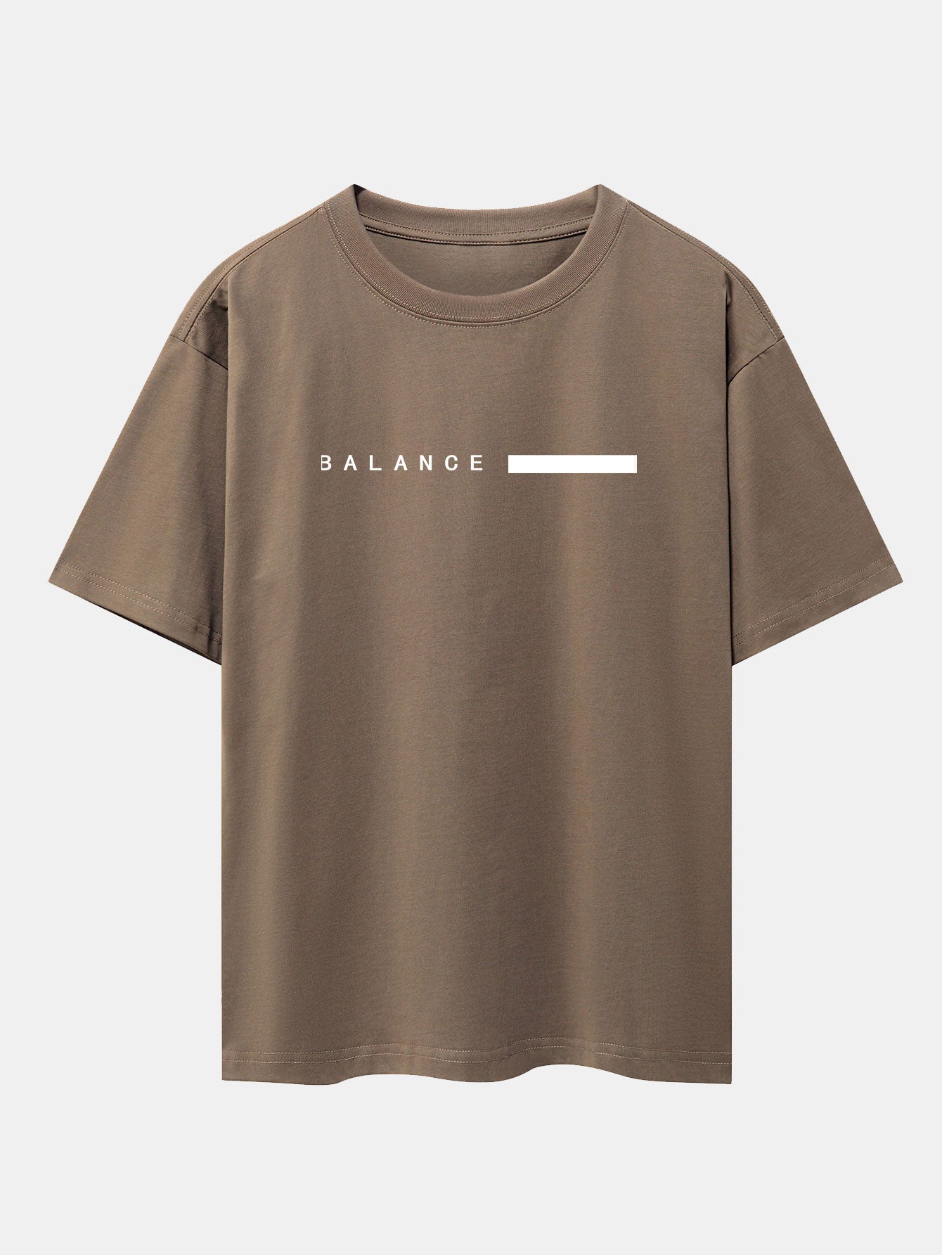 Nereo® | Balance Stripe Print Drop Shoulder Oversize T-Shirt