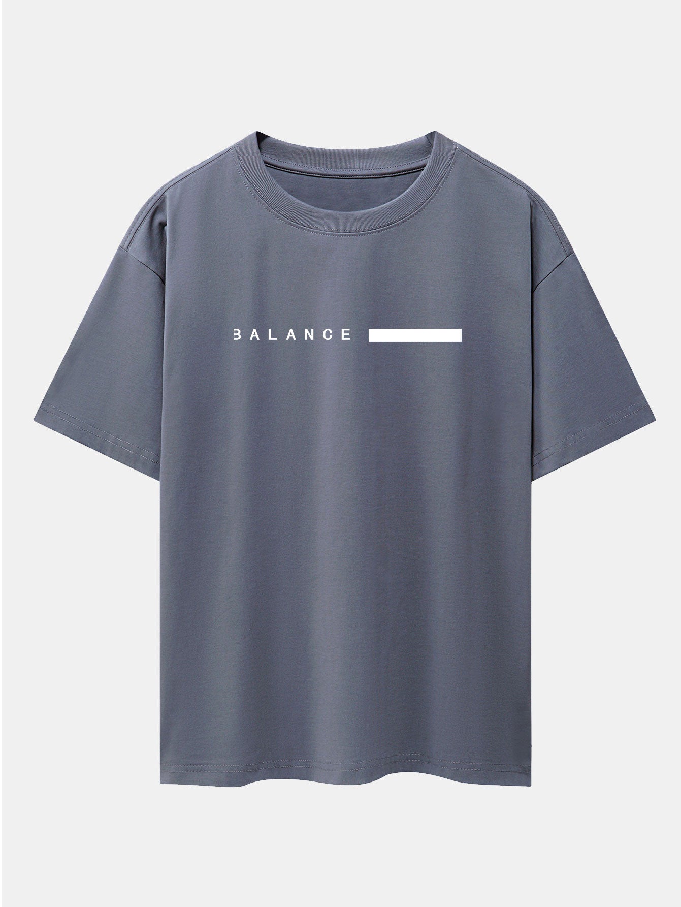 Nereo® | Balance Stripe Print Drop Shoulder Oversize T-Shirt