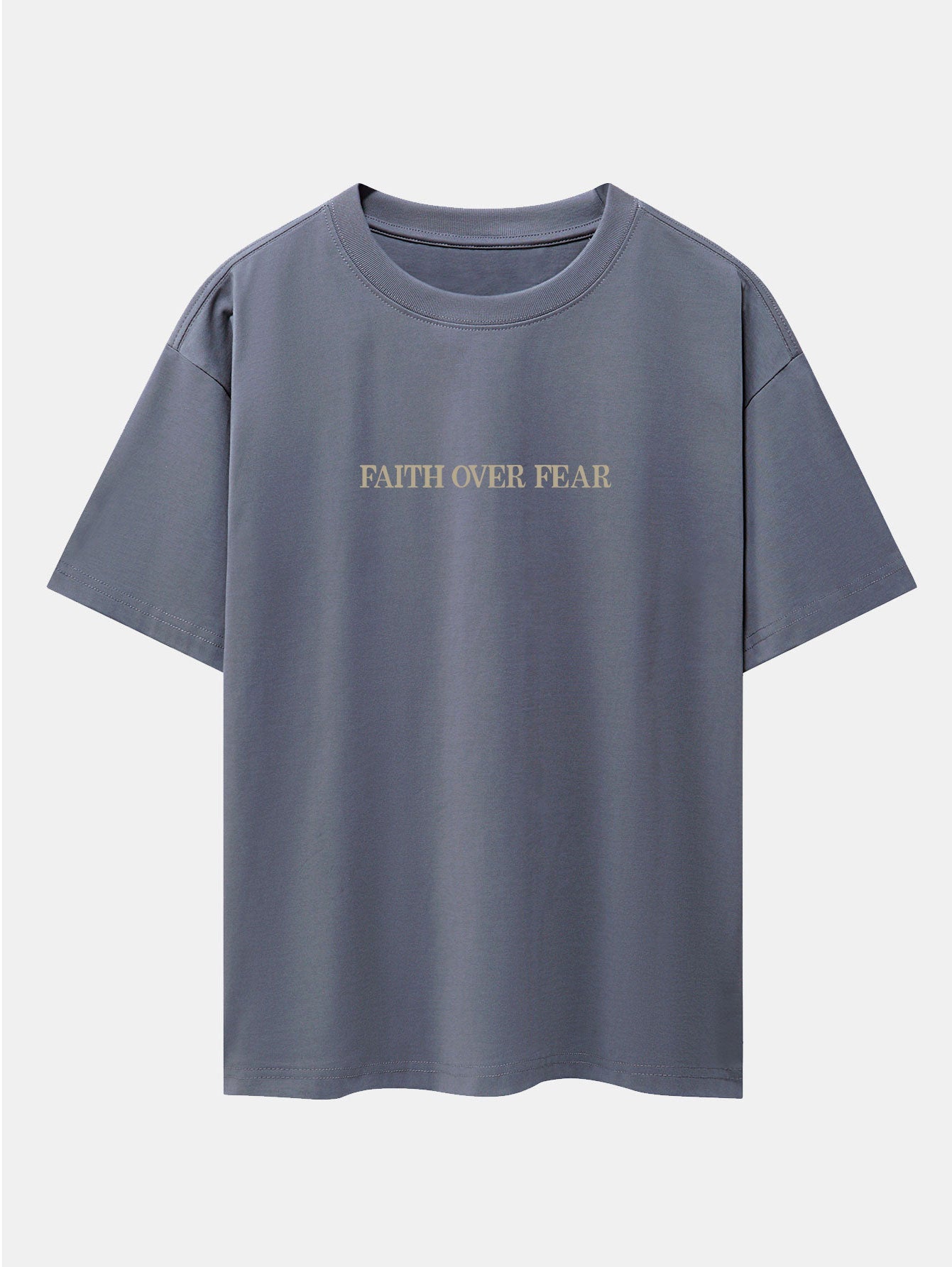 Norberto® | Faith Over Fear Print Drop Shoulder Oversize T-Shirt