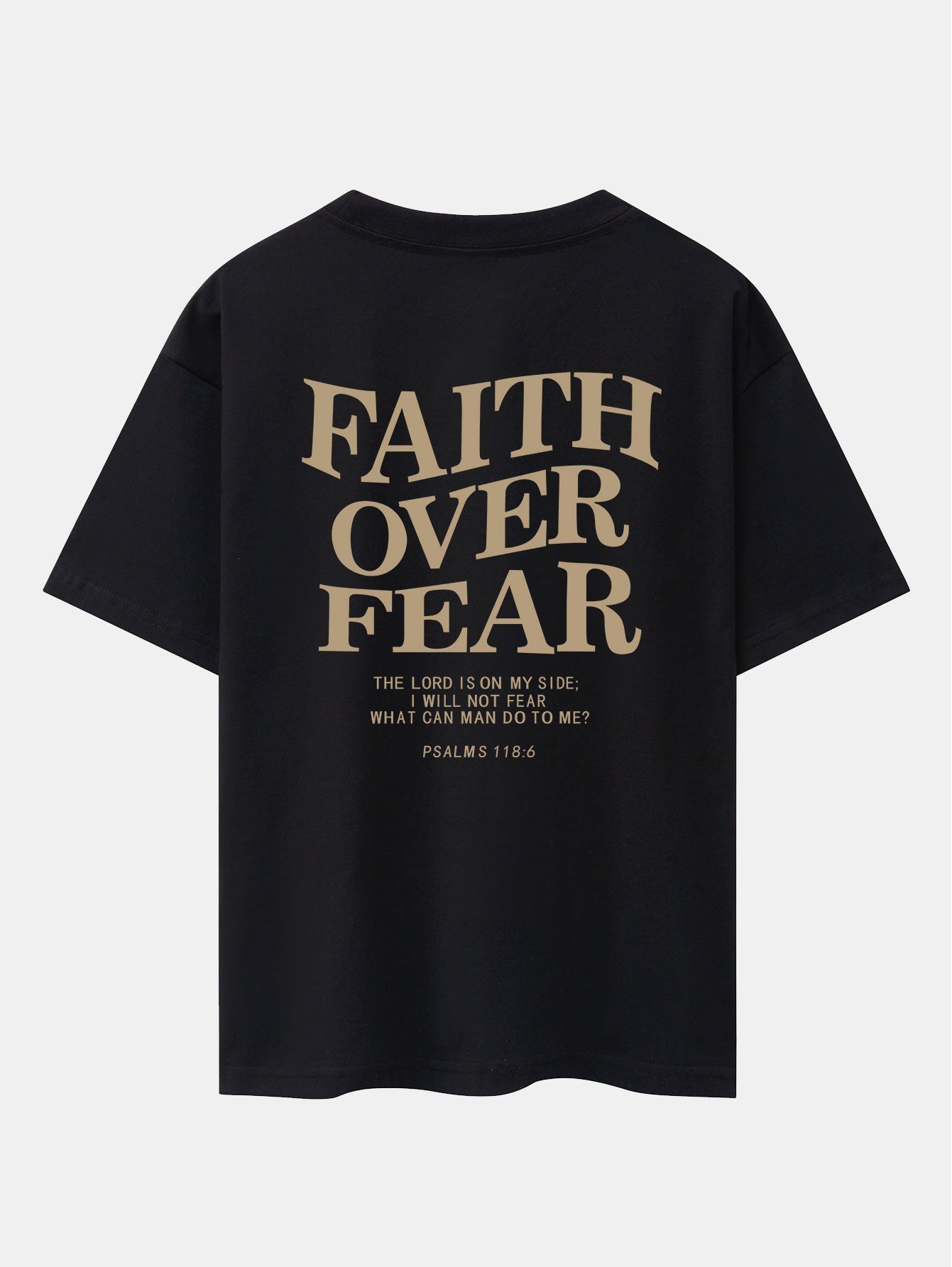 Norberto® | Faith Over Fear Print Drop Shoulder Oversize T-Shirt