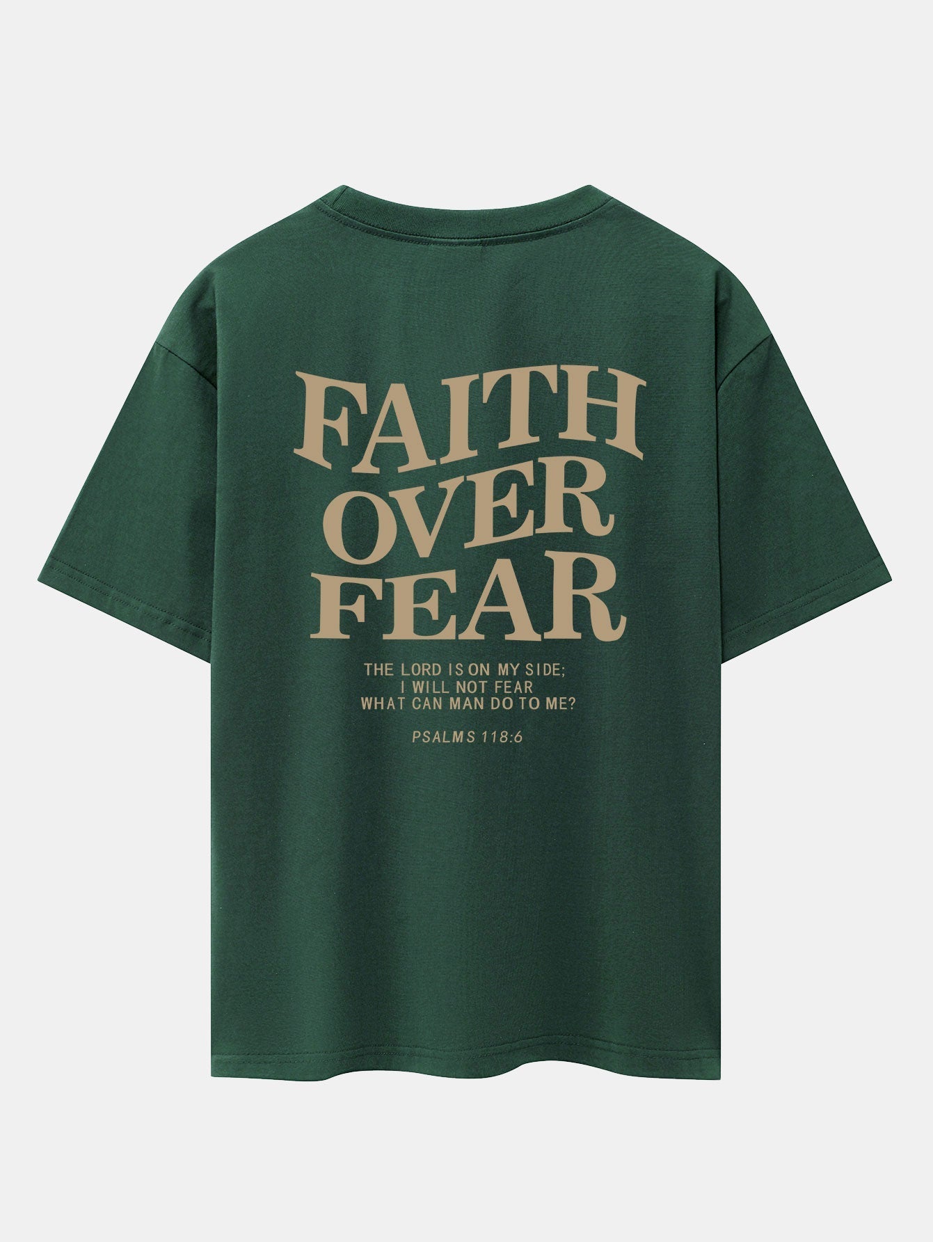 Norberto® | Faith Over Fear Print Drop Shoulder Oversize T-Shirt