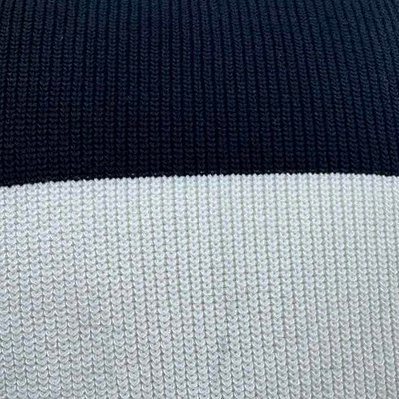 Men's Casal Contrast Color V-Neck SliFitnitted Short Sleeve Sweater T-ShirtM