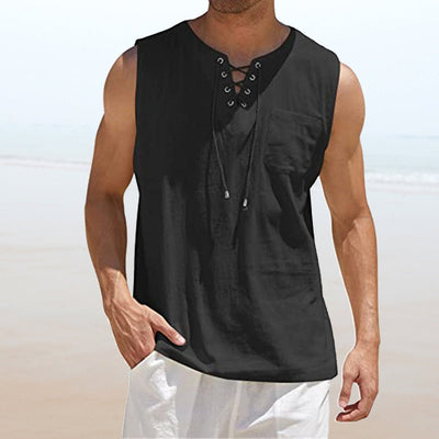 Junius® | Men'S Solid Color Drawstring Vest