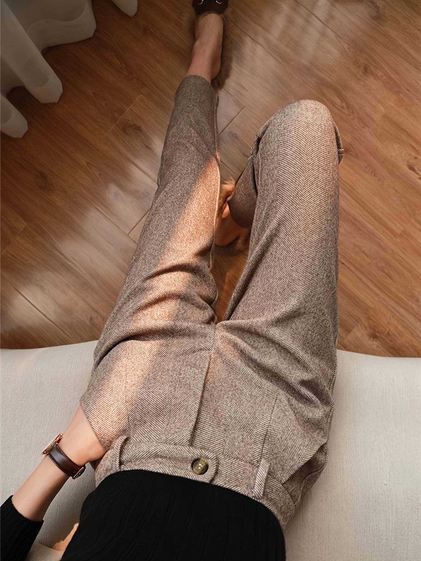 Jedediah® | Fitted Herringbone Pants