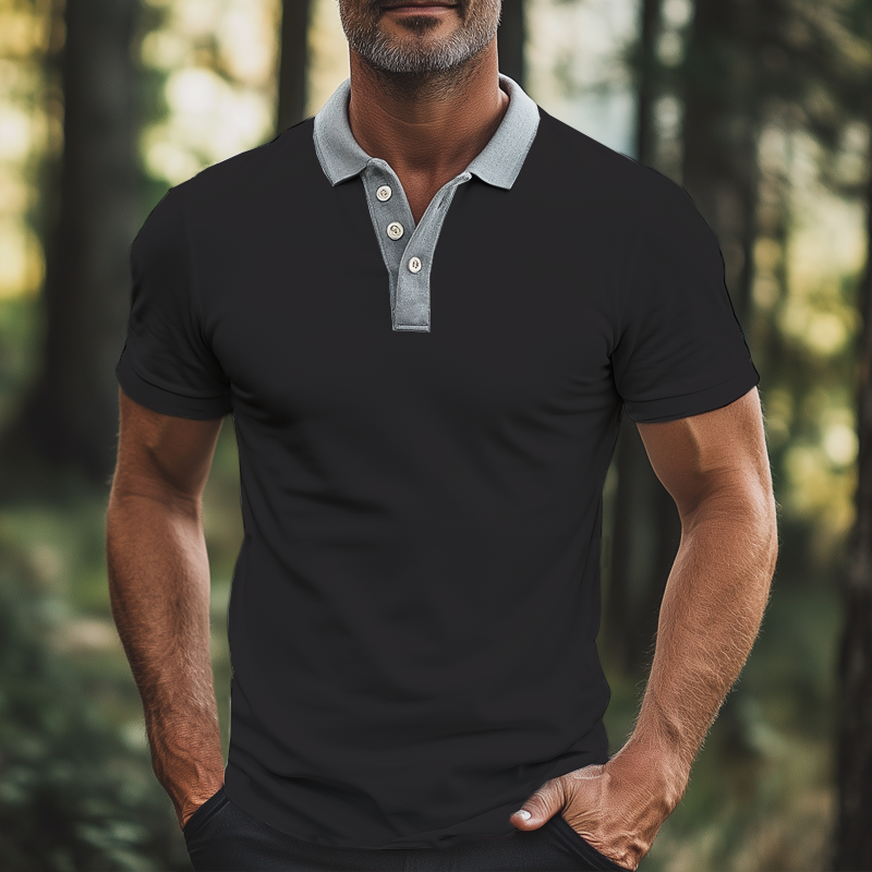 Rodrigo | Men'S Business Colorblock Polo Neck Short Sleeve T-Shirt