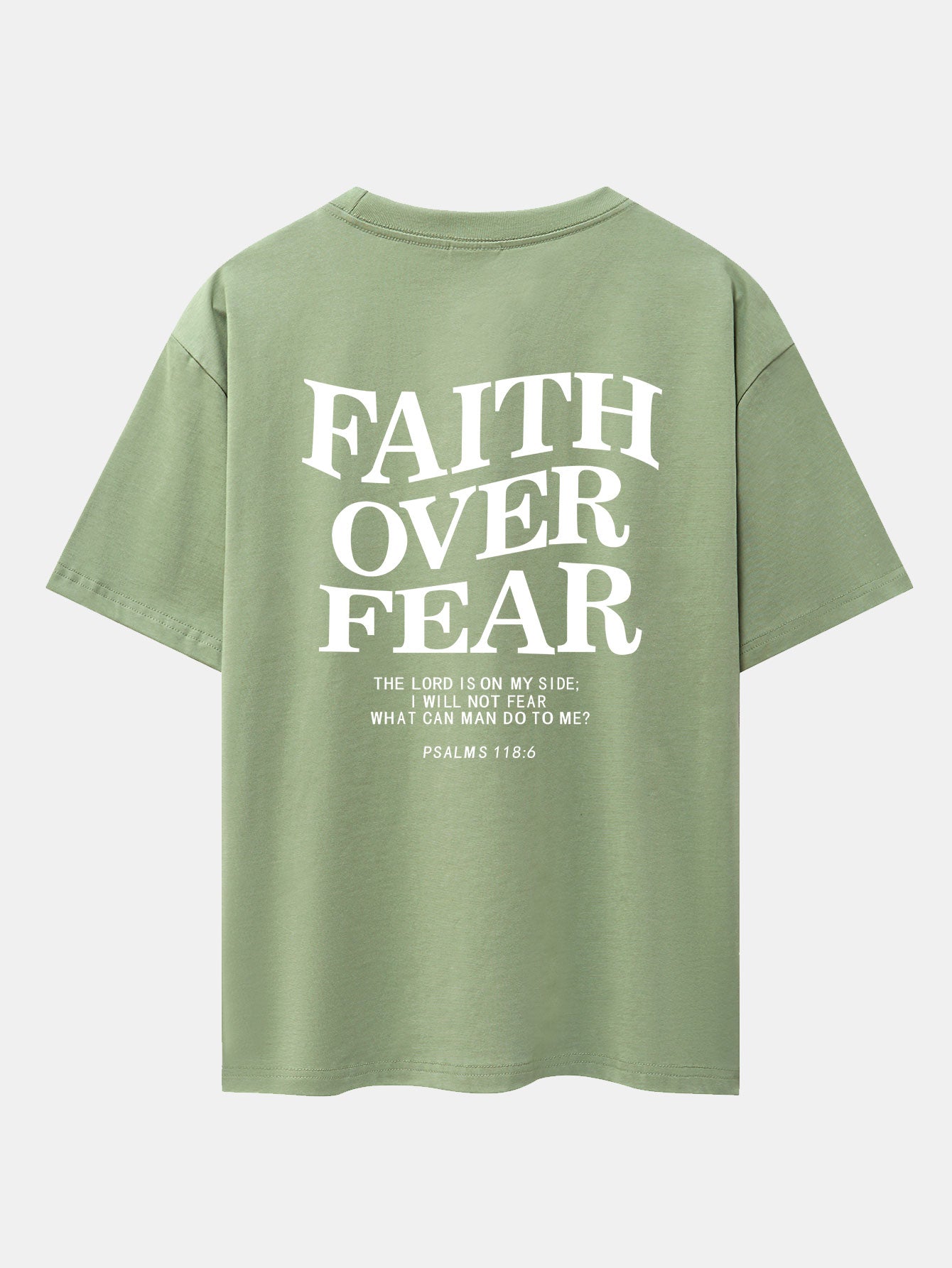 Norberto® | Faith Over Fear Print Drop Shoulder Oversize T-Shirt