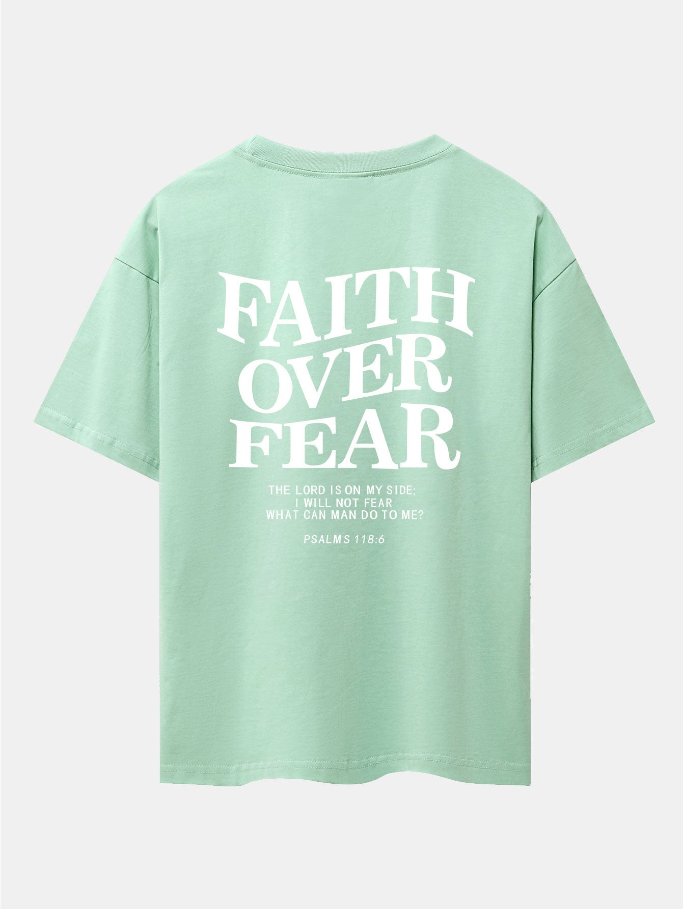 Norberto® | Faith Over Fear Print Drop Shoulder Oversize T-Shirt