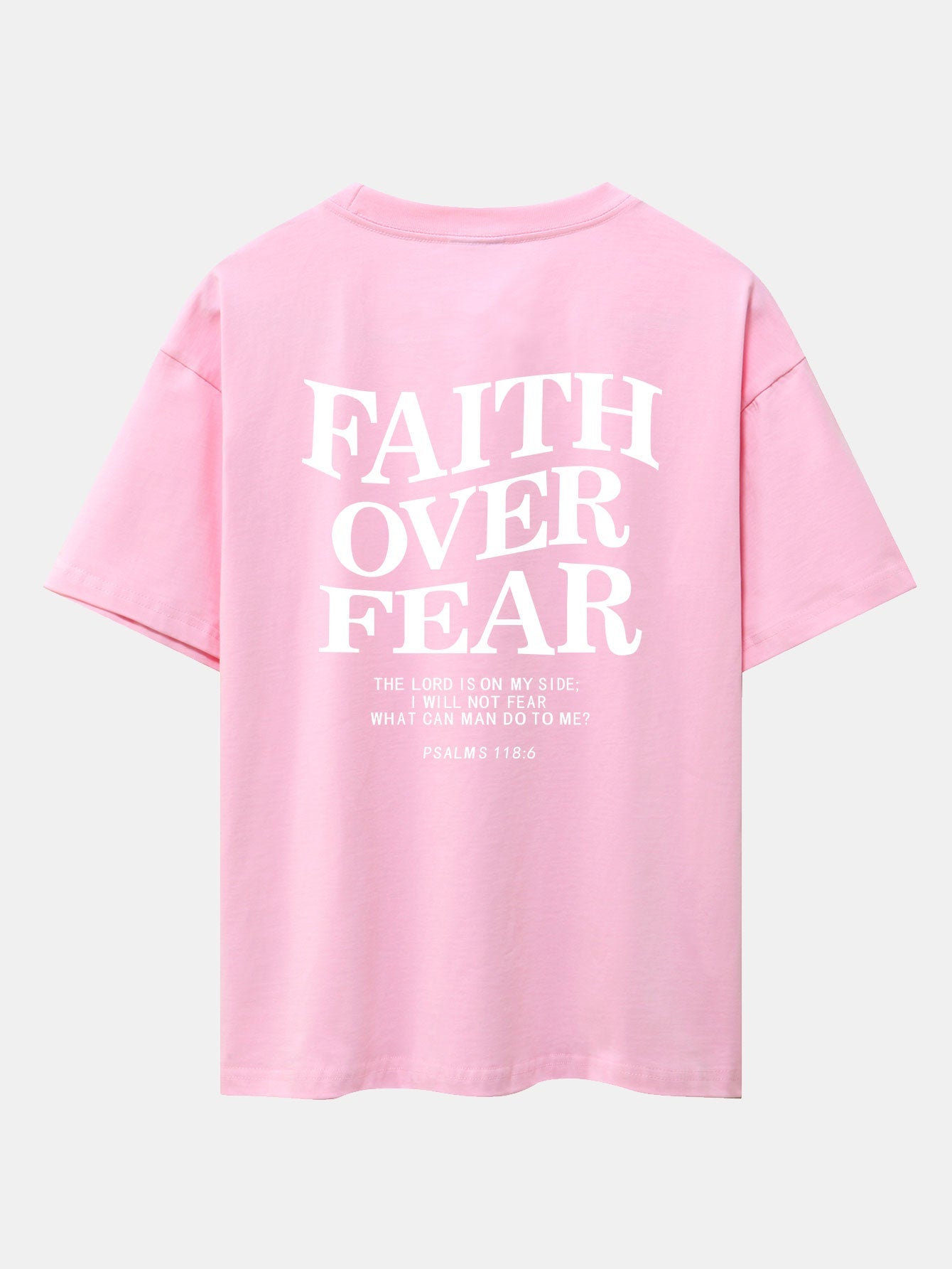 Norberto® | Faith Over Fear Print Drop Shoulder Oversize T-Shirt