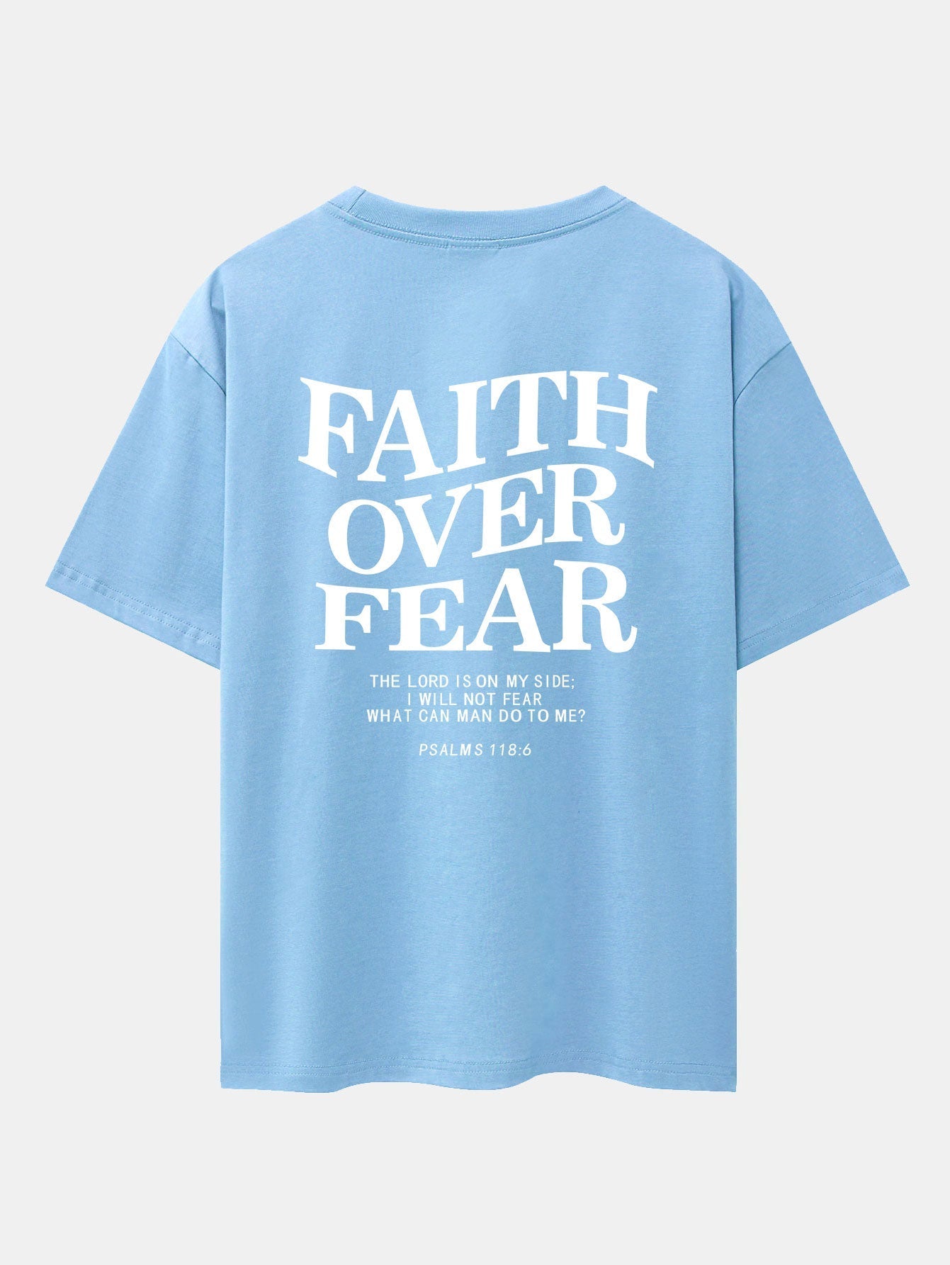 Norberto® | Faith Over Fear Print Drop Shoulder Oversize T-Shirt
