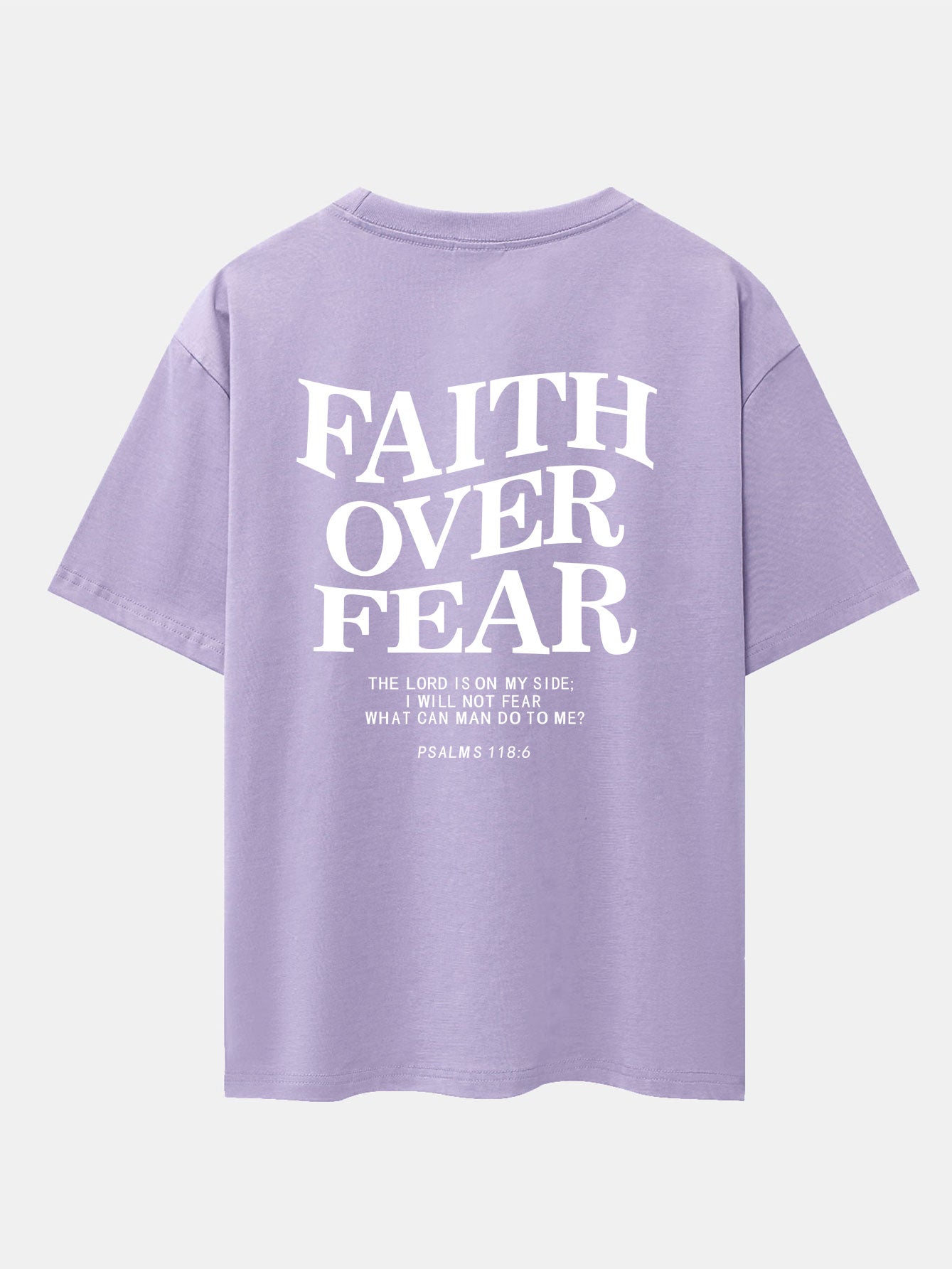 Norberto® | Faith Over Fear Print Drop Shoulder Oversize T-Shirt