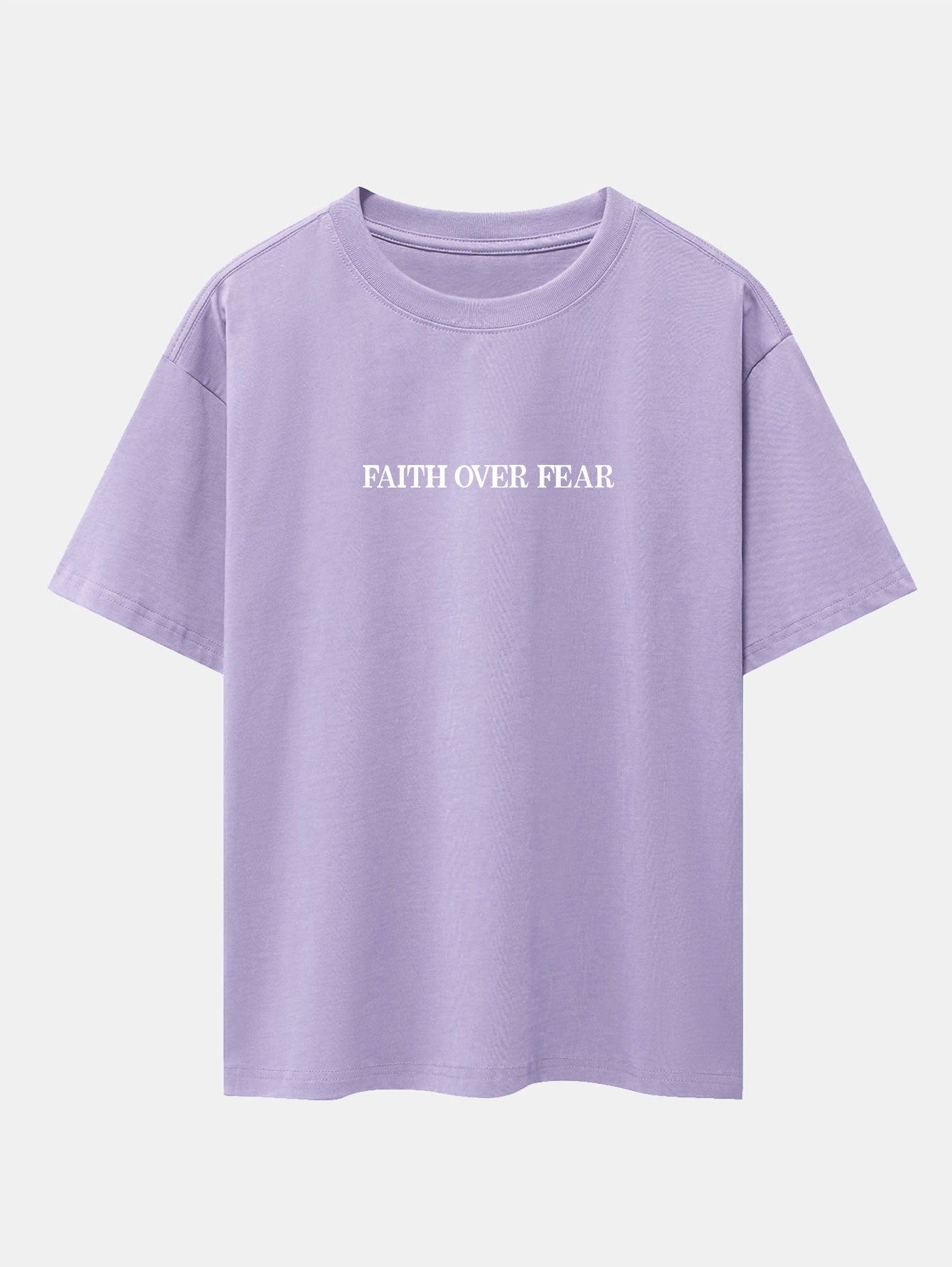 Norberto® | Faith Over Fear Print Drop Shoulder Oversize T-Shirt