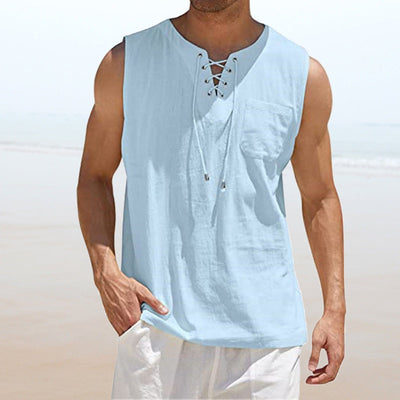 Junius® | Men'S Solid Color Drawstring Vest