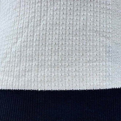 Men's Casal Contrast Color V-Neck SliFitnitted Short Sleeve Sweater T-ShirtM