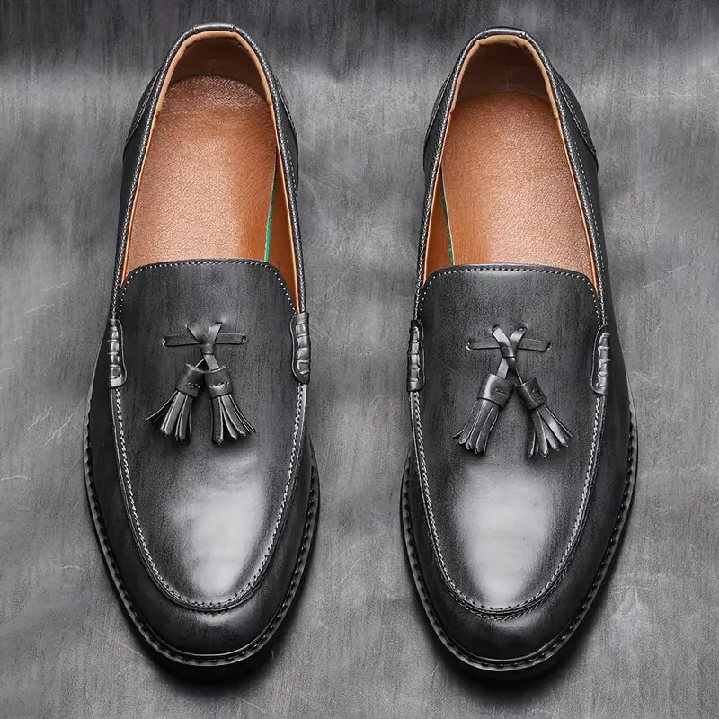 Higinio® | Genuine Leather Tassel Loafers