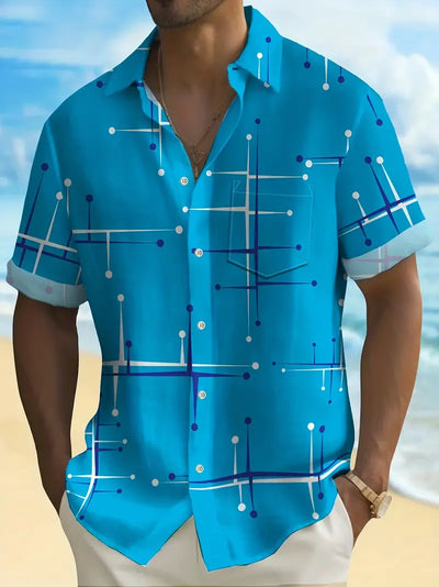 Zósimo® | Retro Graphic Print Shirt For Men