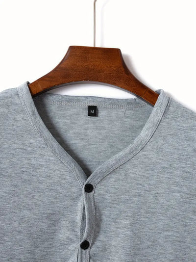 Ellis® | Solid, Casual V-Neck T-Shirt For Men