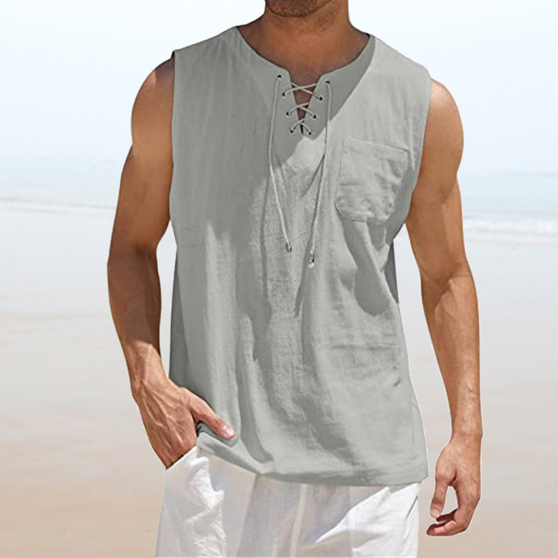 Junius® | Men'S Solid Color Drawstring Vest