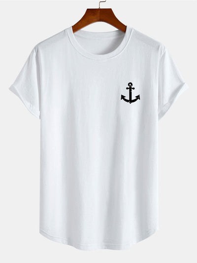 René® | Print Cotton Arc Hem T-Shirt