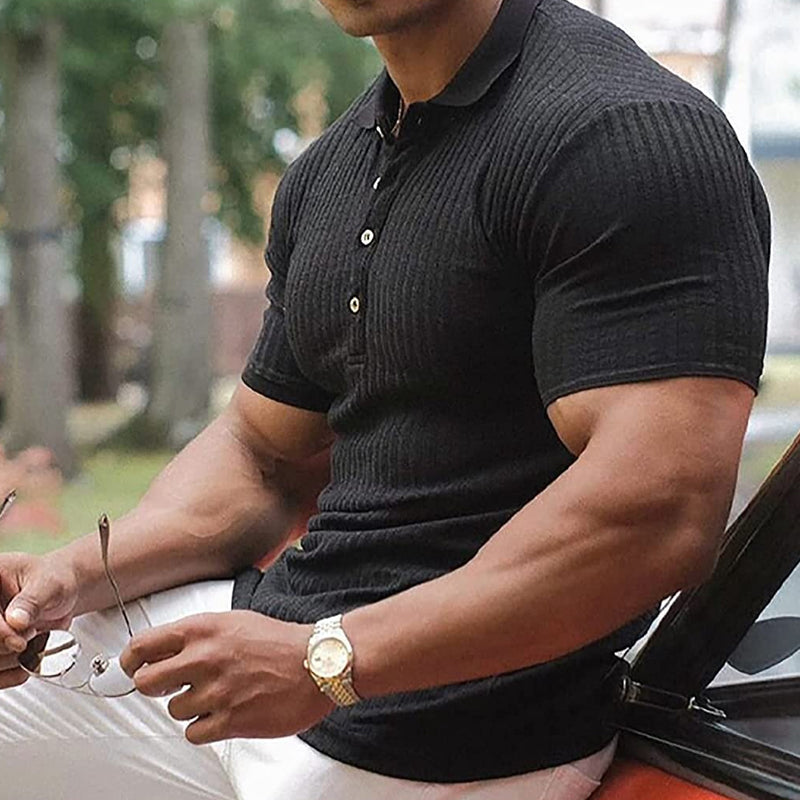 Kadin® | Short-Sleeved Sporty T-Shirt For Men With Lapels