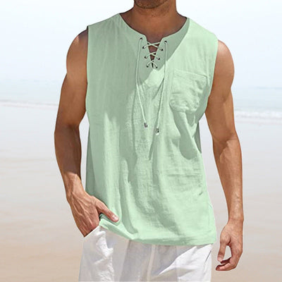 Junius® | Men'S Solid Color Drawstring Vest