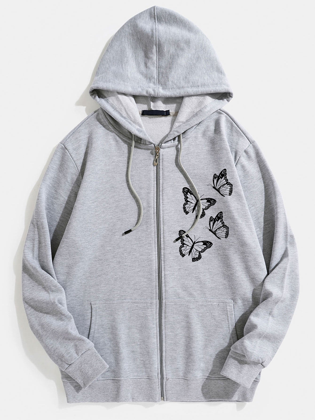 Mark | Butterfly Print Zip Through Hoodie