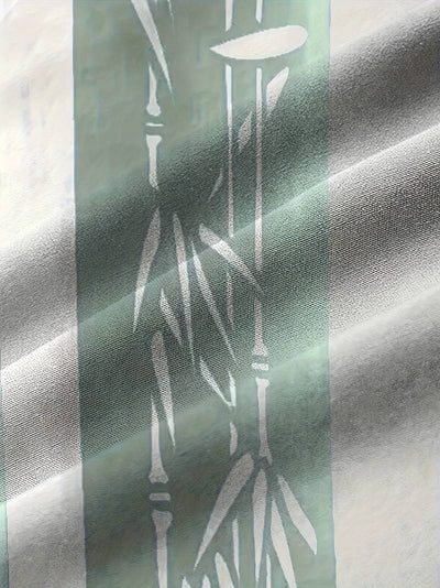 Macario® | Short Sleeve Shirt With Bamboo Print And Color Block