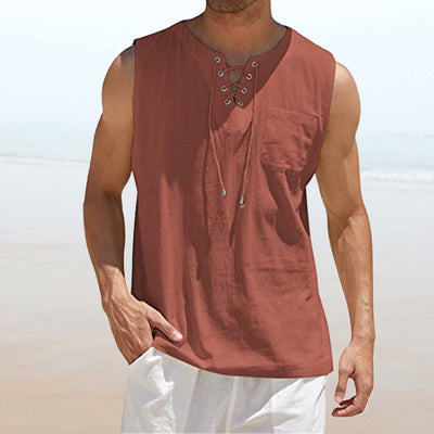 Junius® | Men'S Solid Color Drawstring Vest