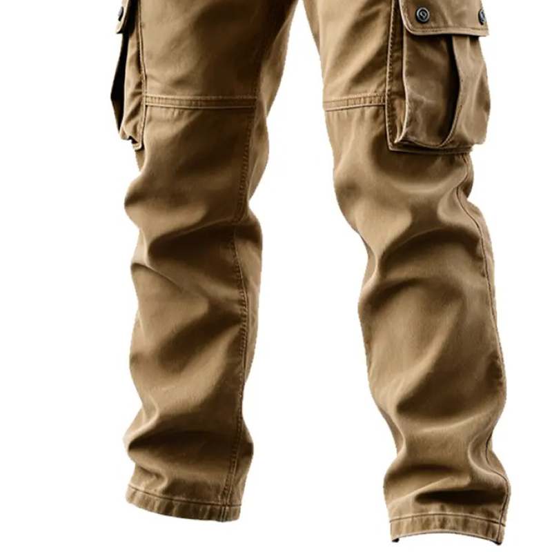 Amos® | Men's Solid Cotton Multi-Pocket Work Trousers MTA0918J5X