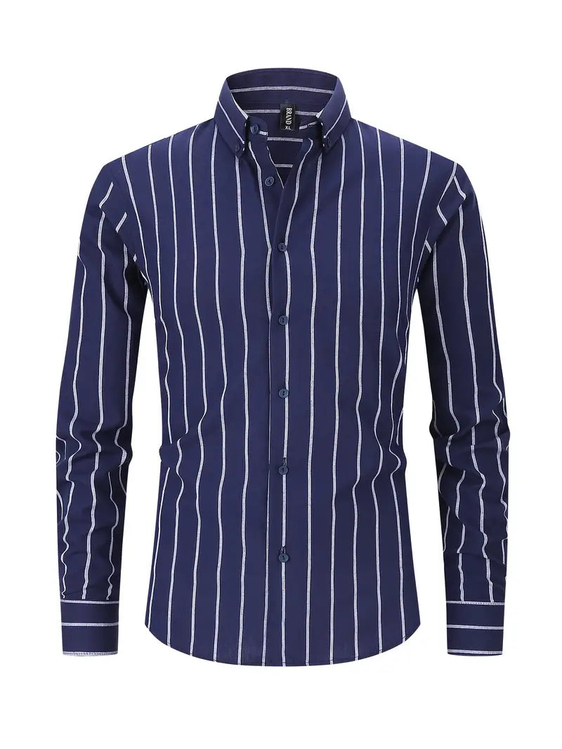 Latham® | Casual Striped Long Sleeve Shirt For Men