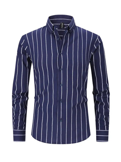 Higinio® | Casual Striped Long Sleeve Shirt For Men