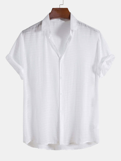 Arvy® | Textured Fabric Short Sleeve Shirt