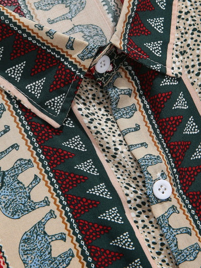 Ailill® | Elephant Geometric Print Shirt