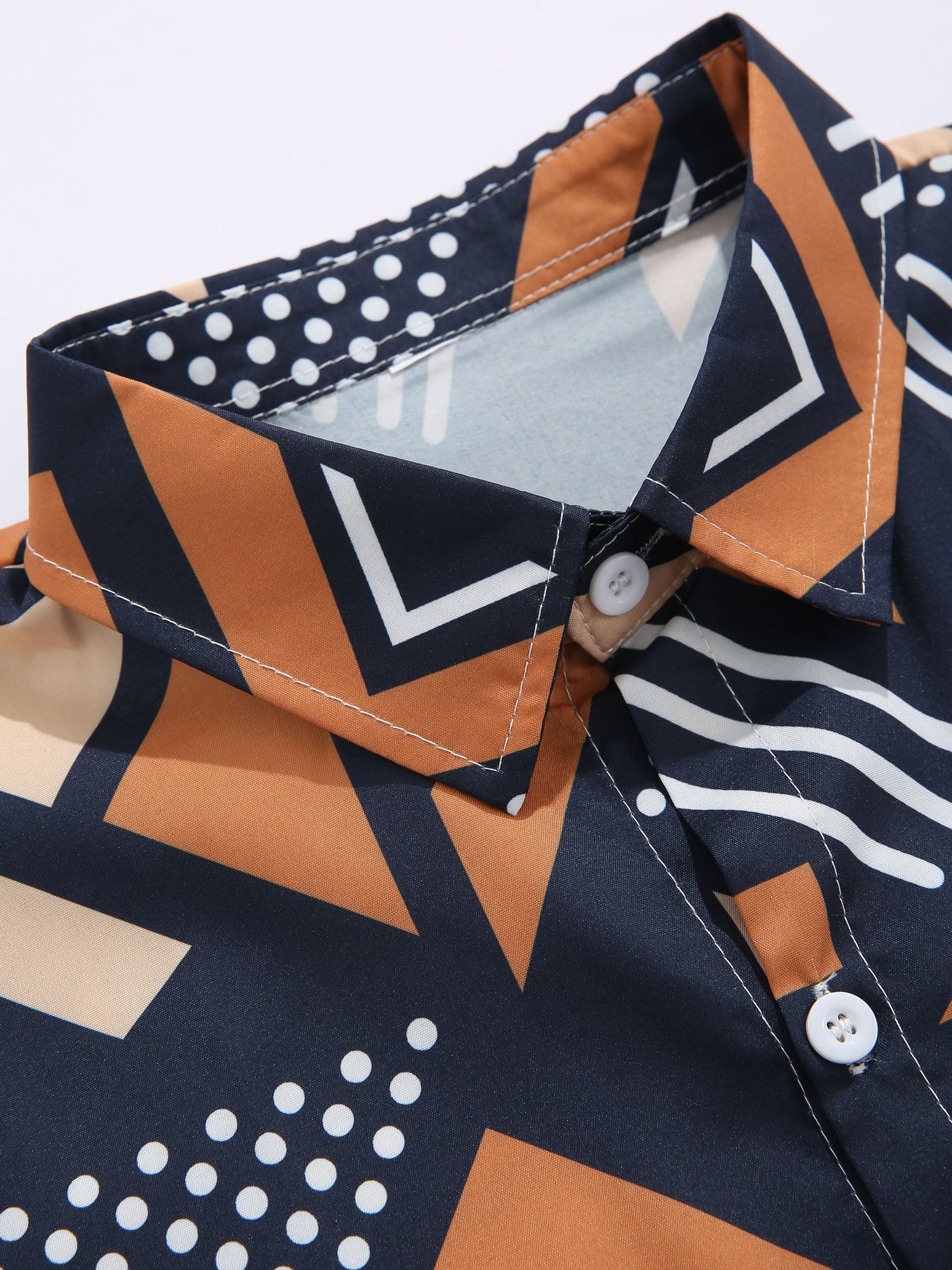 Aodh® | Geometric Print Shirt