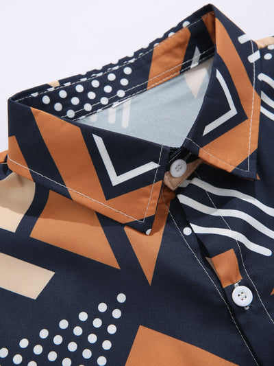 Aodh® | Geometric Print Shirt