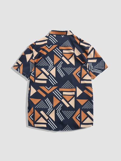 Aodh® | Geometric Print Shirt