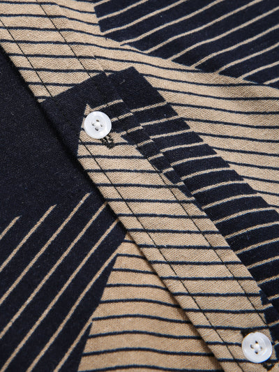 Arvonio® | Line Geometry Print Shirt