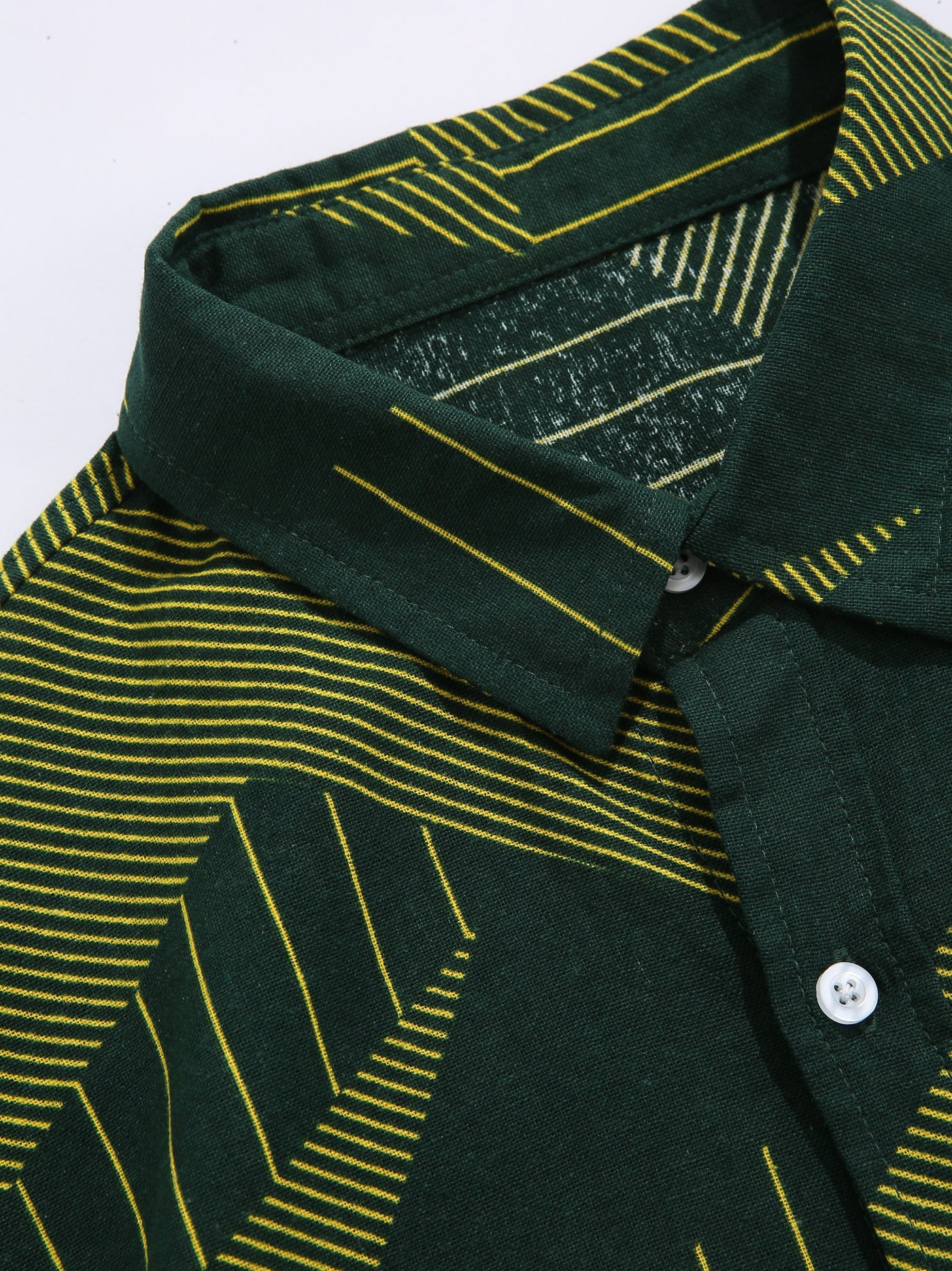 Ansil® | Line Geometry Print Button Up Shirt