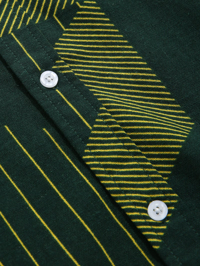 Ansil® | Line Geometry Print Button Up Shirt