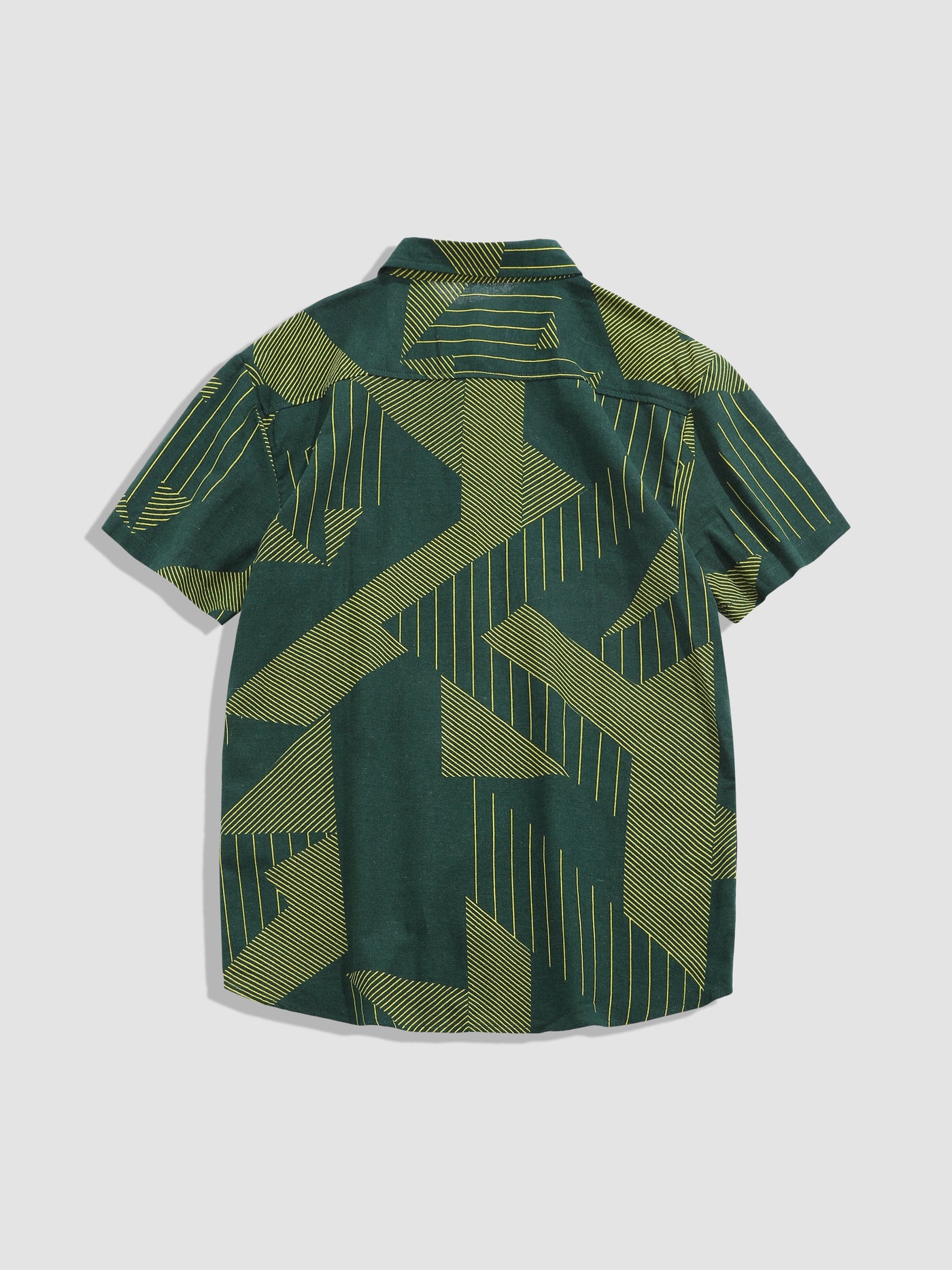 Ansil® | Line Geometry Print Button Up Shirt