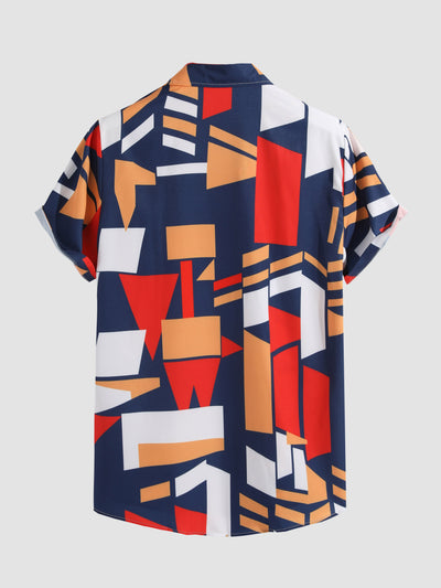 Albano® | Geometry Print Button Up Shirt