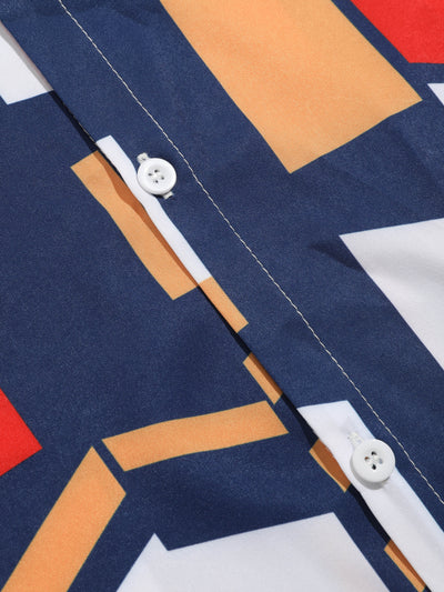 Albano® | Geometry Print Button Up Shirt